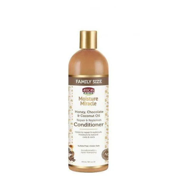 African Pride Moisture Miracle Honey Chocolate & Coconut Oil Conditioner 16 Oz