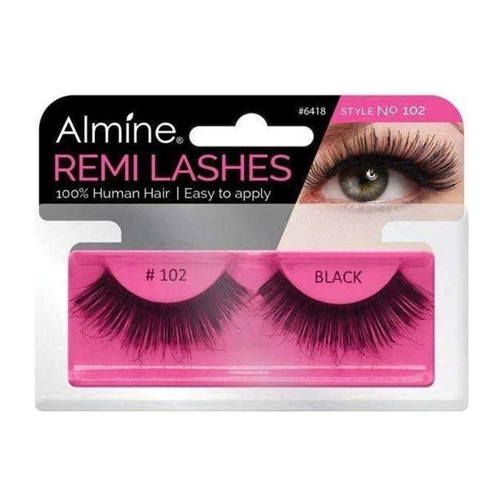 Almine Eyelashes Black 100% Remi Human hair - Image 12