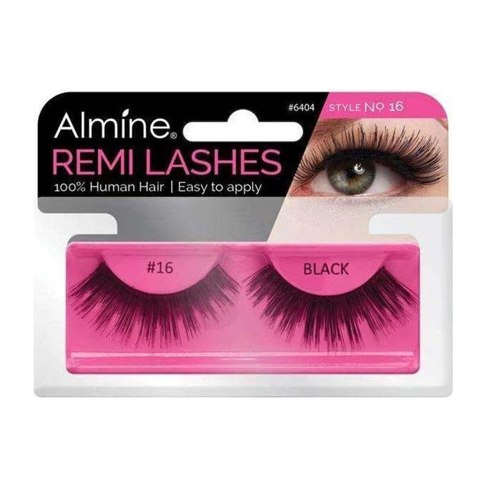 Almine Eyelashes Black 100% Remi Human hair - Image 44