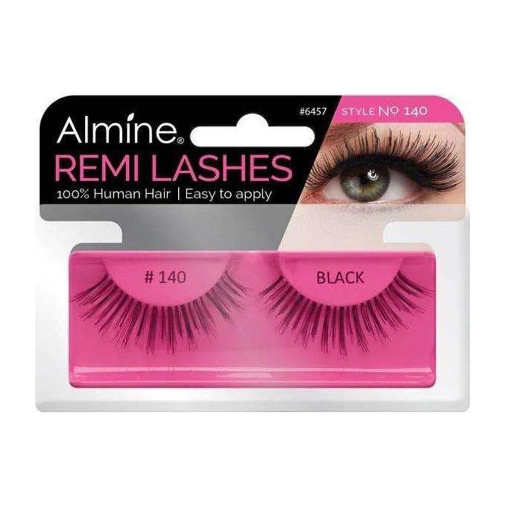 Almine Eyelashes Black 100% Remi Human hair - Image 55