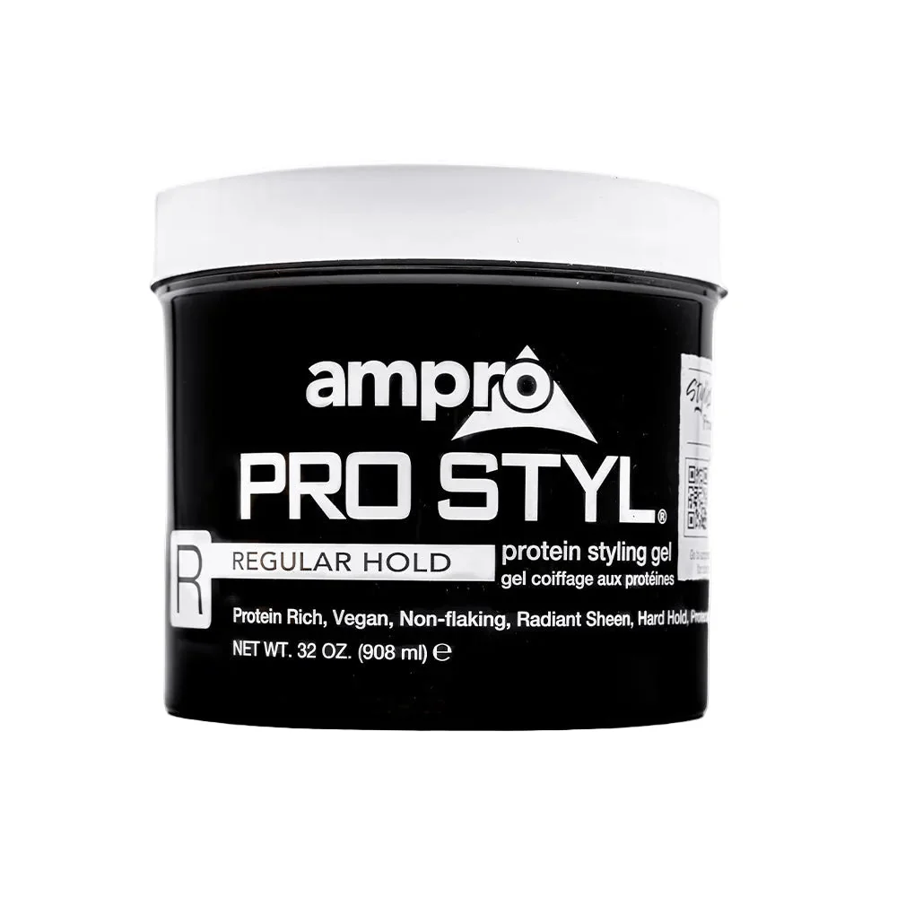 ampro Pro Styl protein Regular Hold styling gel 15oz /32oz - Image 3