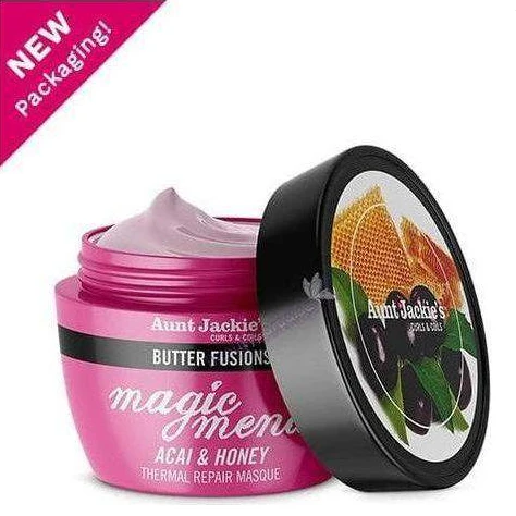 Aunt Jackie's Butter Fusions Magic Mend Acai & Honey Thermal Repair Masque 8 oz