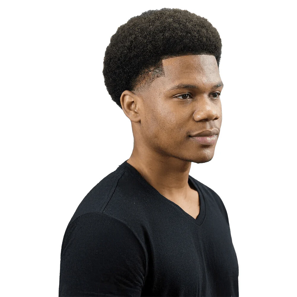 Dream Hair Natural Human Afro Men lace wig 6mm - Image 2