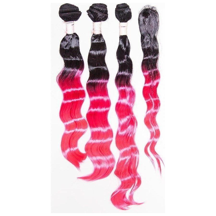 Dream Hair Ombre Kunsthaar Tressen 4Pcs - Image 2