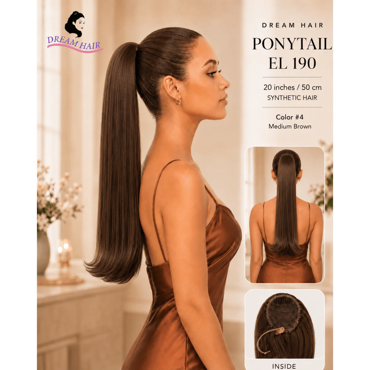 Dream Hair ponytail EL 190 20"/50cm Synthetic Hair - Image 15