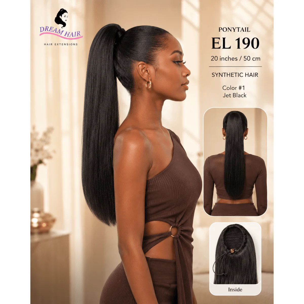 Dream Hair ponytail EL 190 20"/50cm Synthetic Hair - Image 6