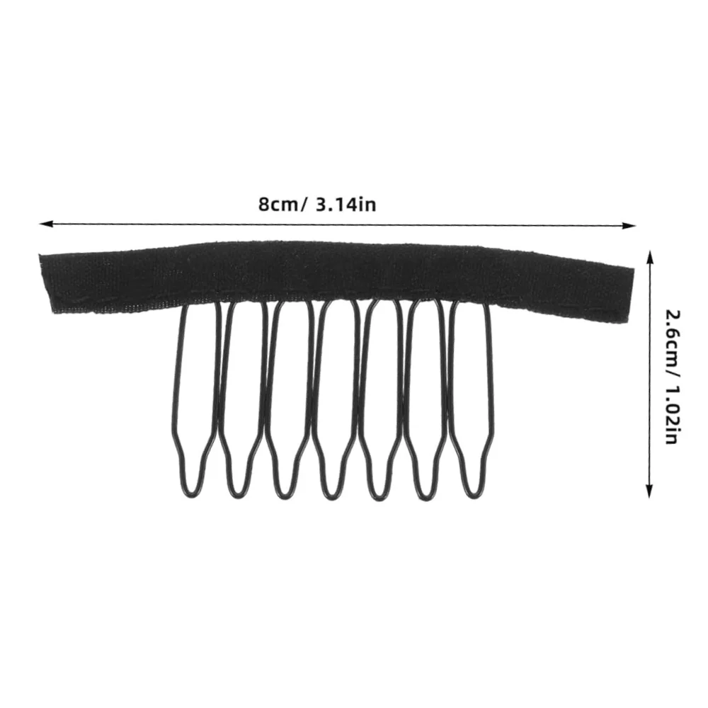 Dreamfix 6-teeth Wig Clips Black (12 pcs) - Image 3