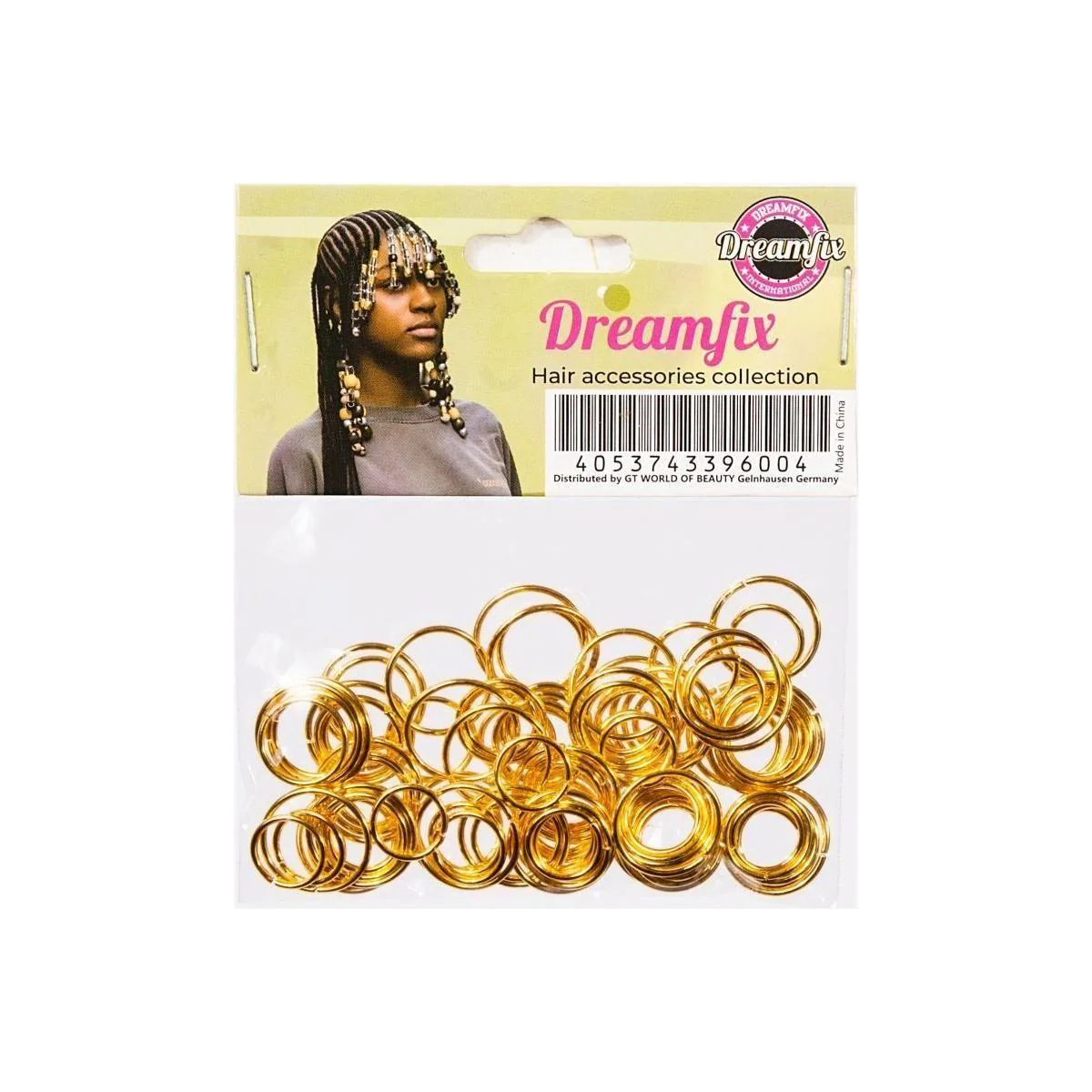 Dreamfix Gold Hair Rings for Braids & Dreadlocks