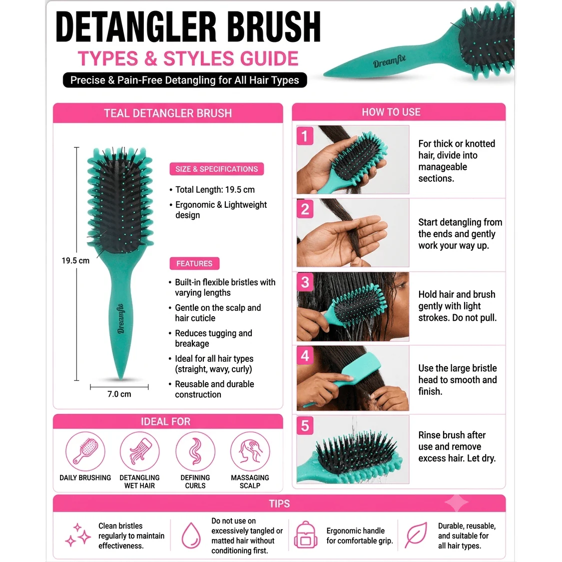 Dreamfix Define Styling Curl Brushes 133g - Image 2