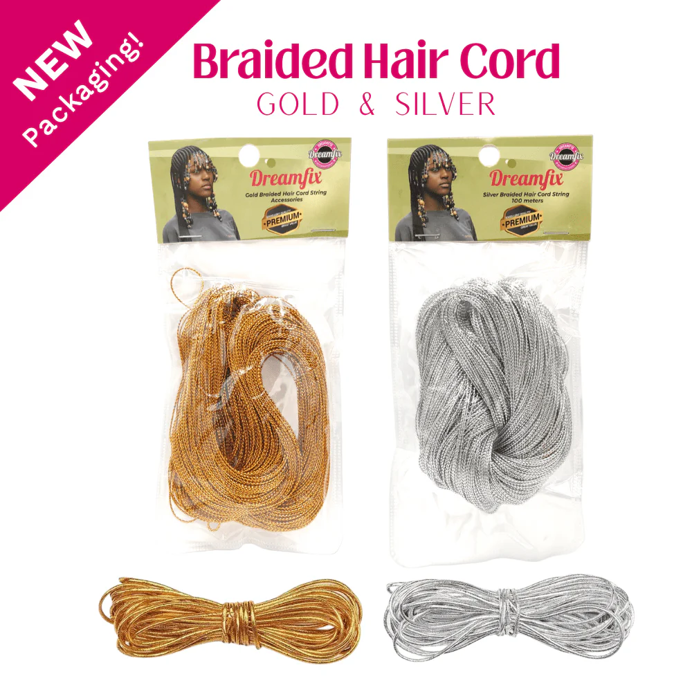 Dreamfix Gold &Silver Braided Hair Cord String Accessories