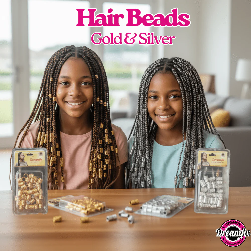 Dreamfix Hair Beads for Kids Gold/Silver