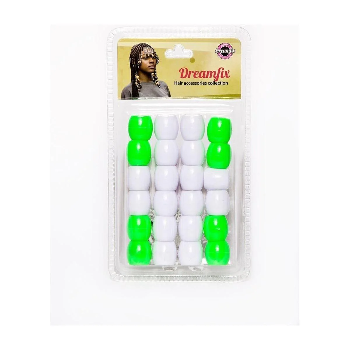 Dreamfix Large Hole Plastic Hair Beads Kids 24pcs - Image 10