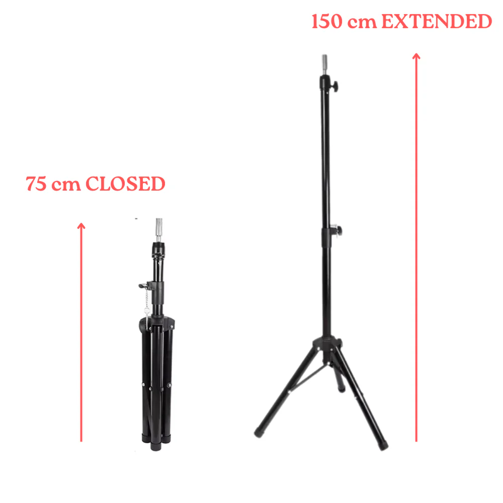 Dreamfix Mannequin Head Tripod Stand (Black) - Image 2