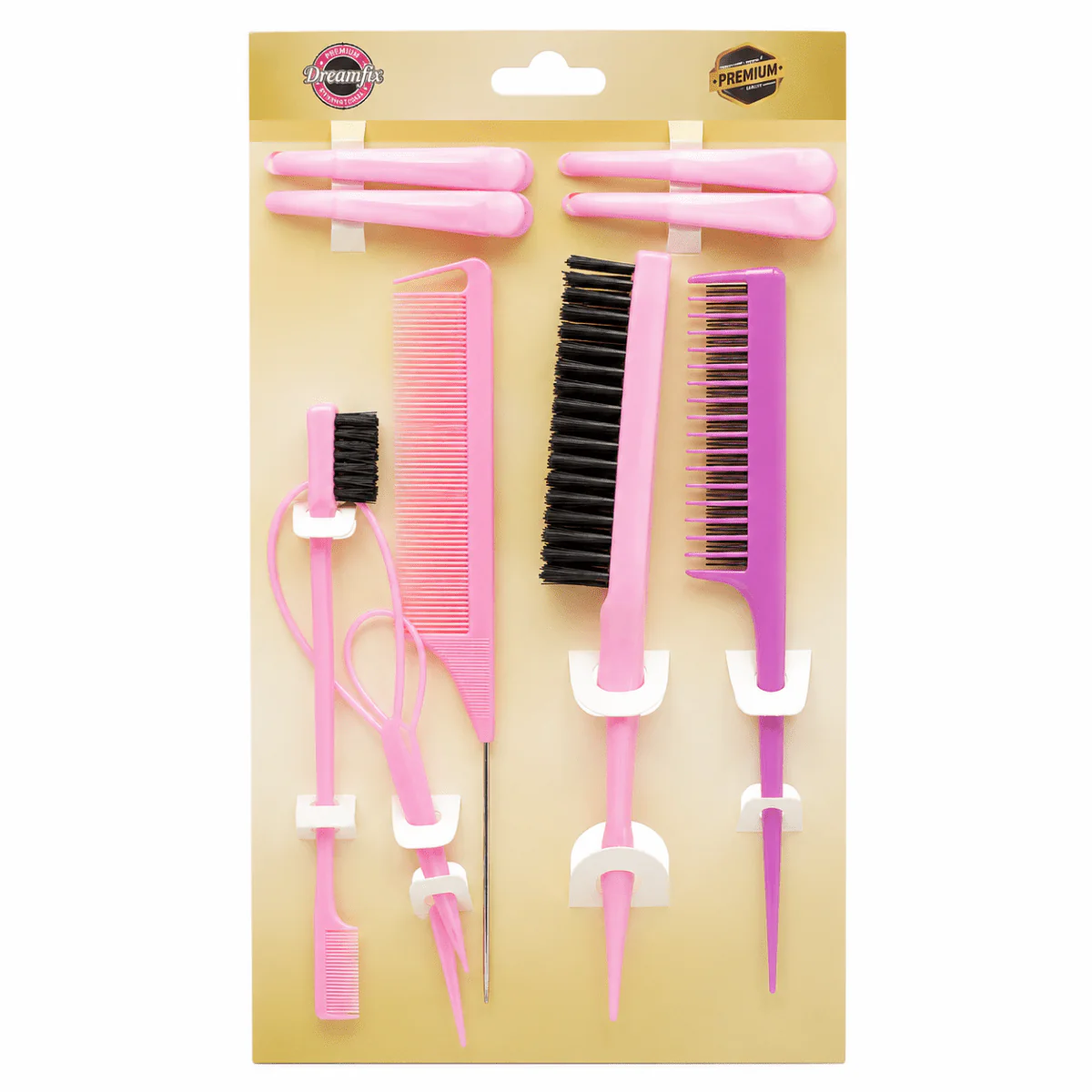 Dreamfix Hair Comb Set Pink (10 pcs) - Image 2
