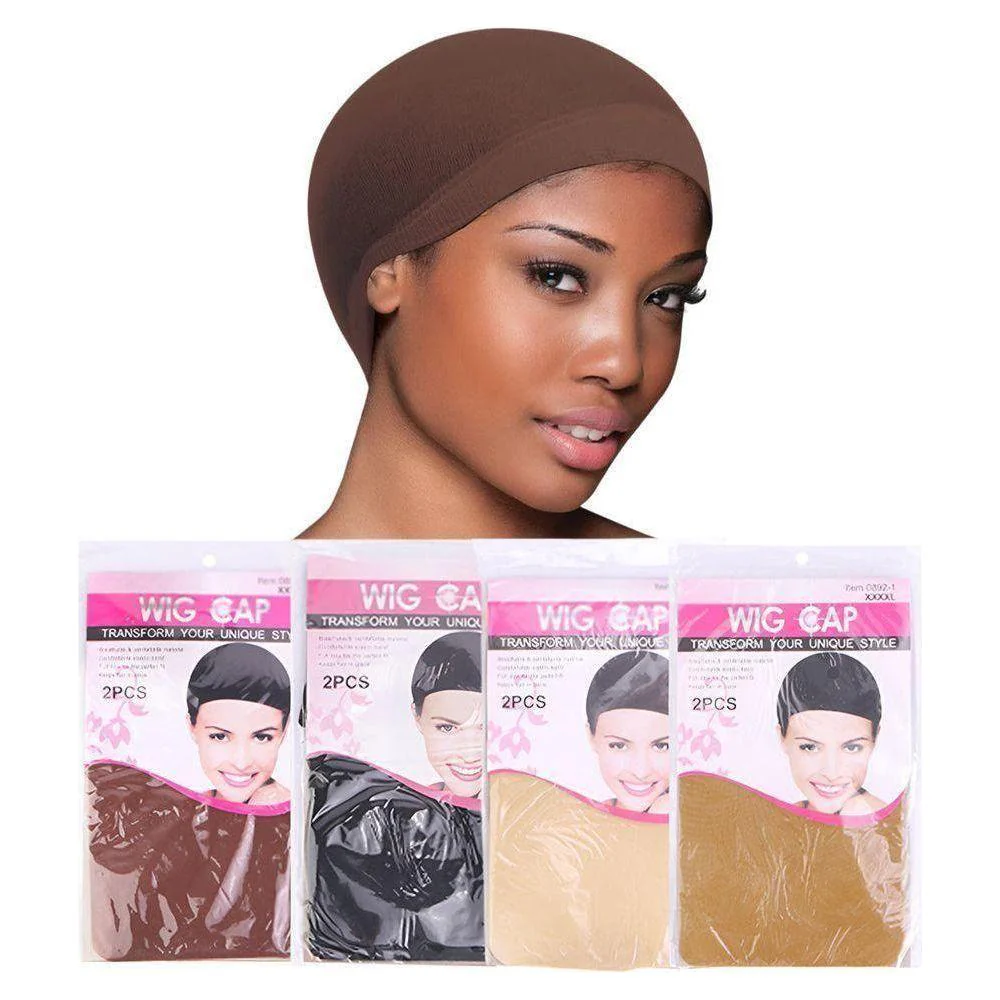 Dreamfix Wig Cap 2 pieces Per Pack Black/Brown/Dark Brown/Blonde