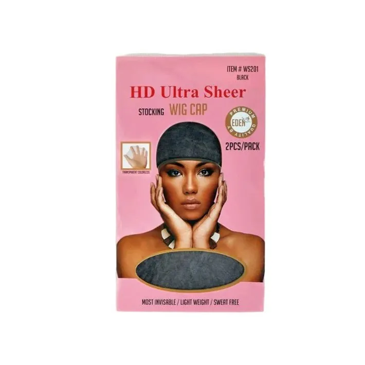 Eden HD Ultra Sheer Wig Cap -Black
