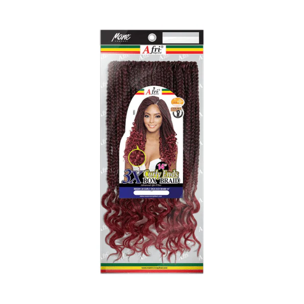 Mane Concept Afri-Naptural 3X Curly Ends Box Braids Kunsthaar 14" / 18" - Image 3