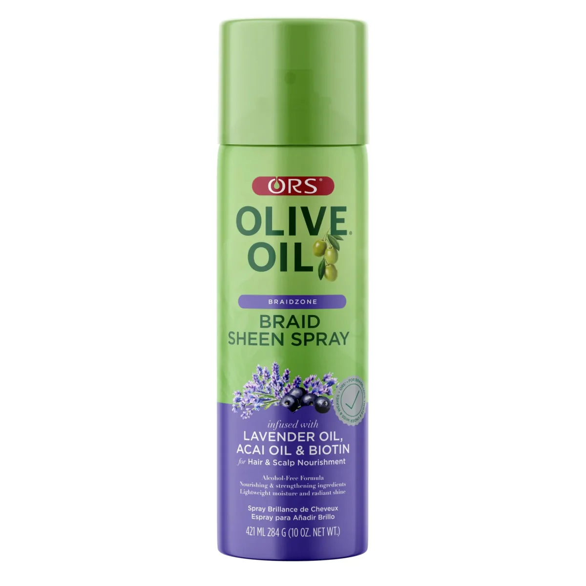 ORS Olive Oil Braidzone Braid Sheen Spray for Hair & Scalp Nourishment (10.0 OZ)