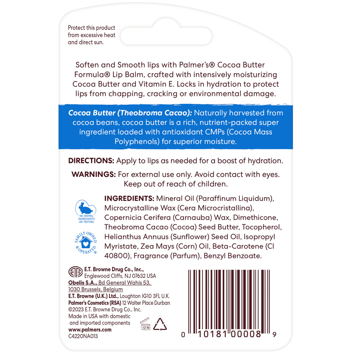Palmer's Cocoa Butter Formula Original Ultra Moisturizing Lip Balm 4g - Image 3