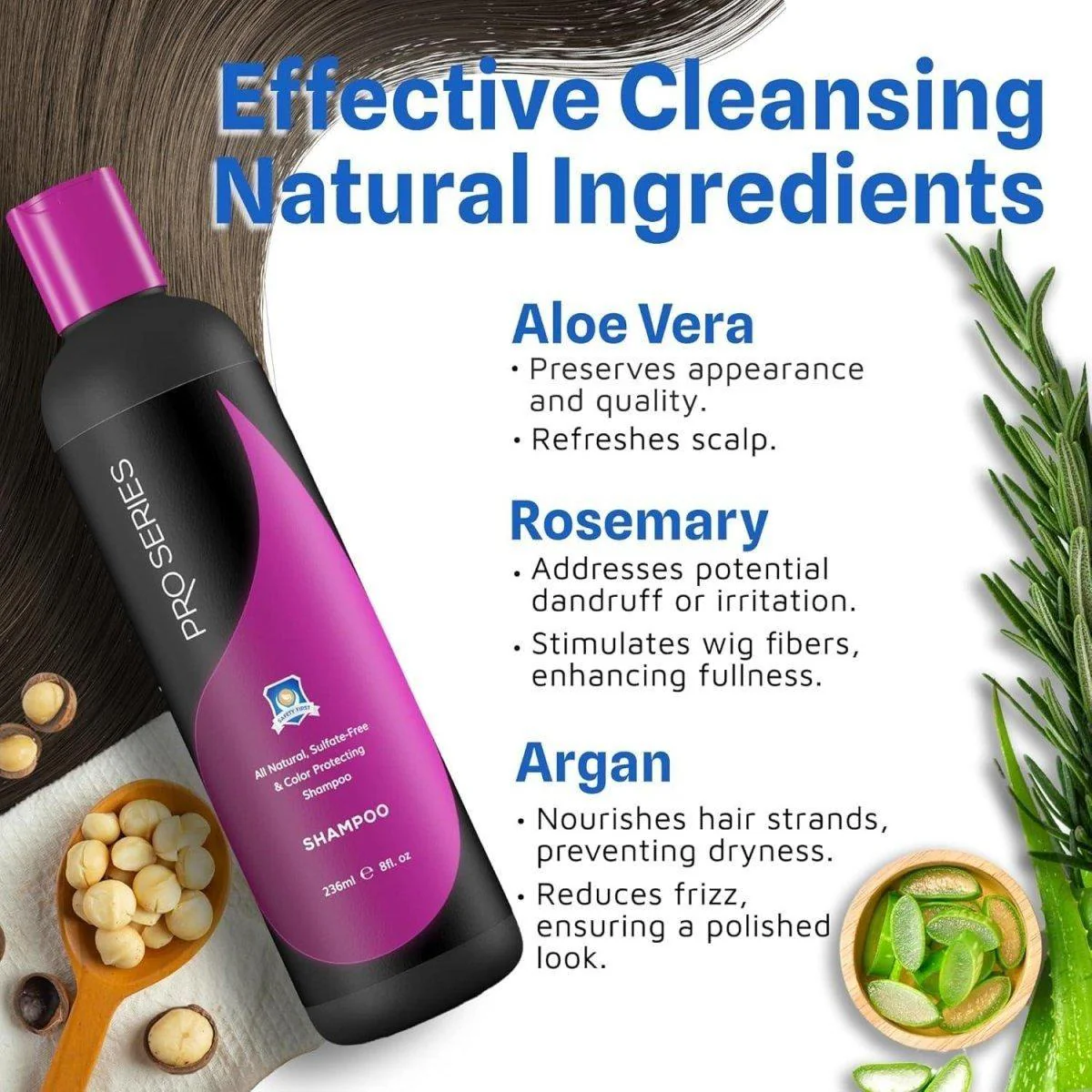 Pro Series All Natural Sulfate Free and Color Protection Shampoo 8oz - Image 2