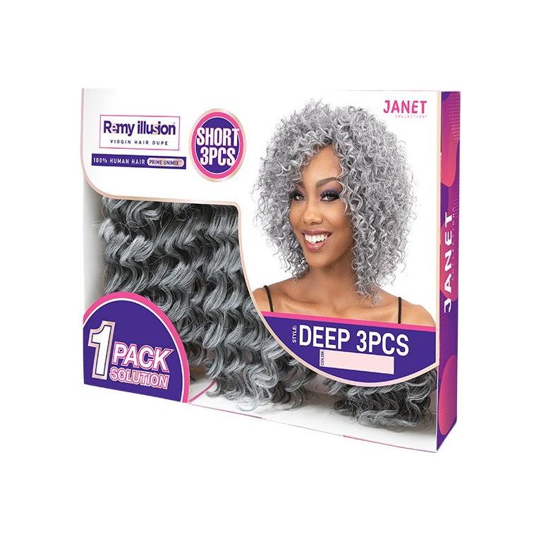 Remy Illusion Natural Short 3pcs Deep-extension Synthetic Hair - Image 4