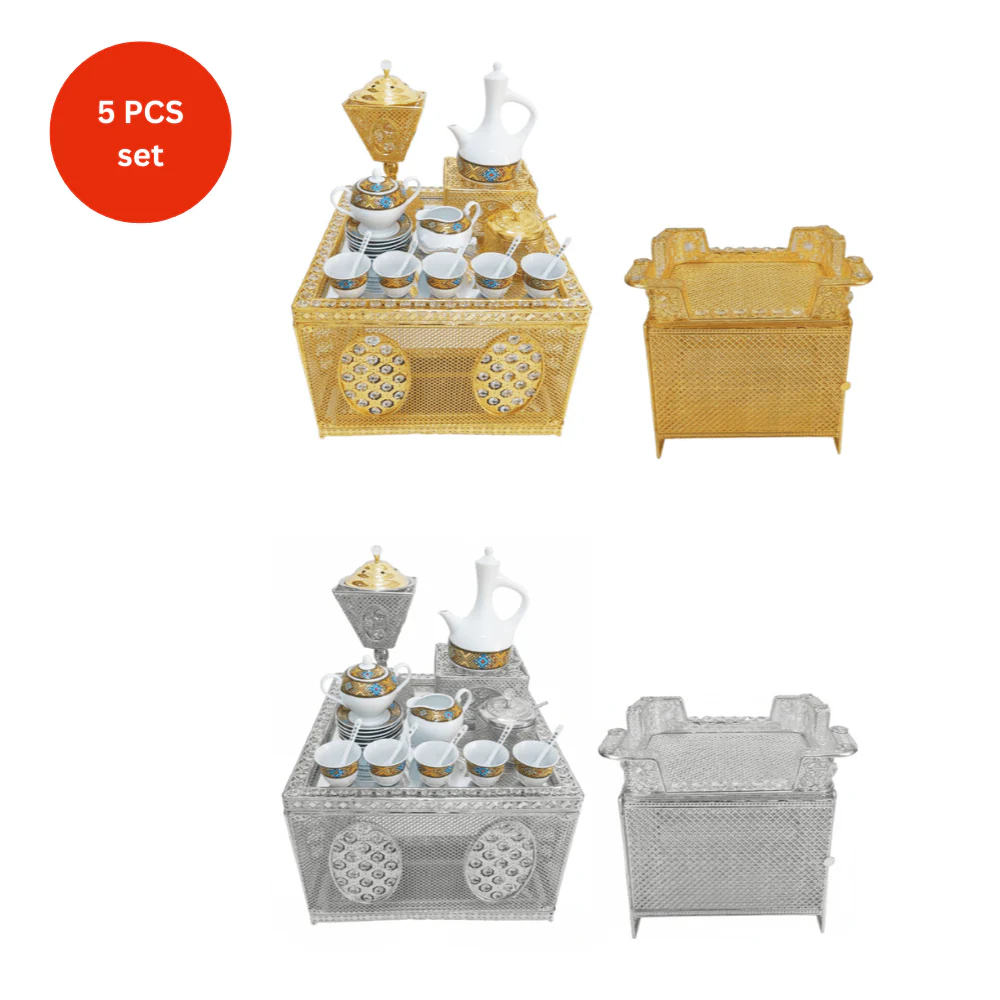 Shewhat 5pcs Rekebot Set Square 2 (Gold & Silver)