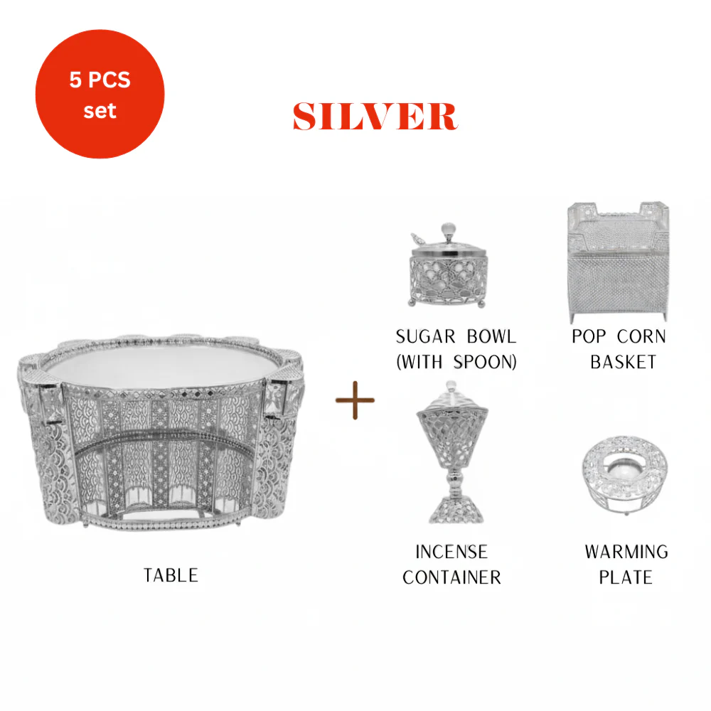 Shewhat 5pcs Rekebot Set Square 2 (Gold & Silver) - Image 3