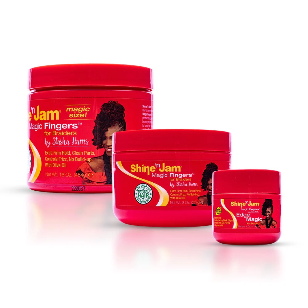Shine 'n Jam Magic Fingers Gel for Braids 4/8/16 OZ