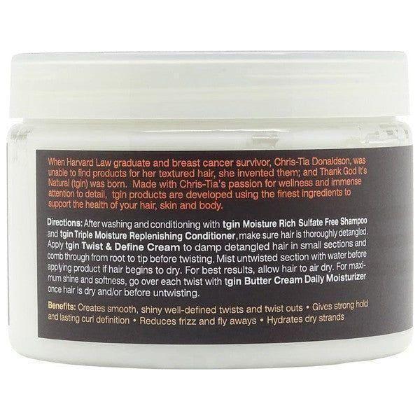 TGIN Twist & Define Cream with Coconut Oil + Vitamin E 340g - Image 2